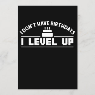 Carte T-shirts imprimés "Birthdays I Level Up" Idée Cade