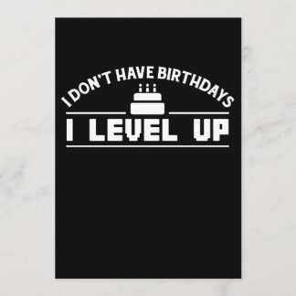 Carte T-shirts imprimés "Birthdays I Level Up" Idée Cade