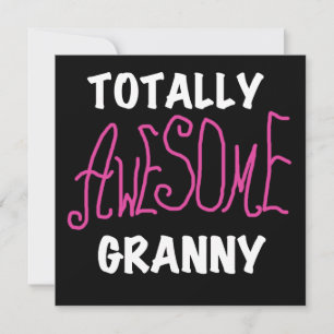 Carte T-shirts roses Granny et GIfts absolument géniaux