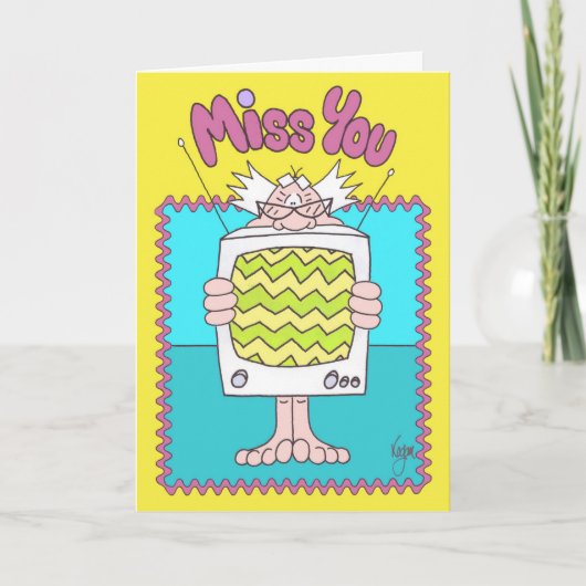 Carte T.V. STATIC Miss You (Devant)