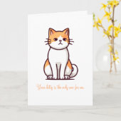 Carte Ta Kitty est la Seule pour Moi la Saint-Valentin (Fleur jaune)