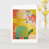Carte Ta Tortue A L'Air Bizarre (Fleur jaune)