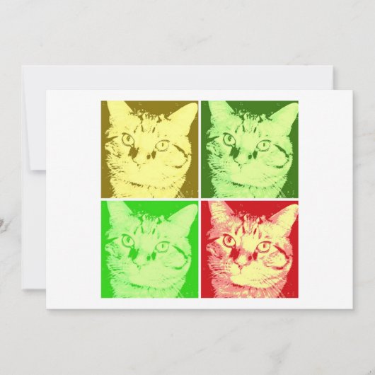 Carte Tabby Art Pop Tabby Orange (Devant)