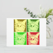 Carte Tabby Art Pop Tabby Orange (Debout devant)