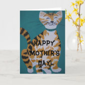 Carte Tabby Cat (Fleur jaune)