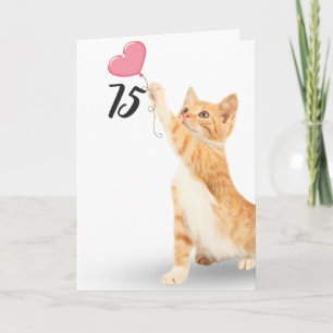 Carte Tabby cat à 75 ans
