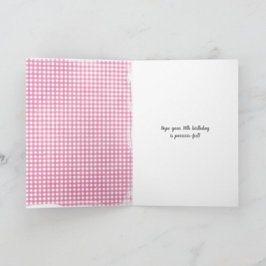 Carte Tabby cat à dix ans (Intérieur)