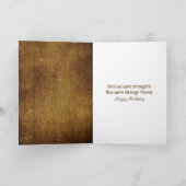 Carte Tabby Cat Anniversaire Accrocher un poulet de la f (Intérieur)