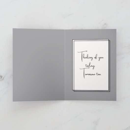 Carte Tabby Cat Penser à vous (Intérieur)