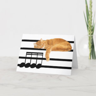 Carte Tabby de musique kitty cat