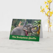 Carte Tabby Elephant Dance (Fleur jaune)