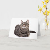 Carte Tabby Gris (Fleur jaune)