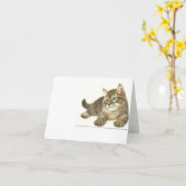 Carte Tabby Kitten (Fleur jaune)