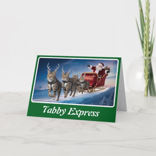 Carte Tabby Reindeer gris (Devant)