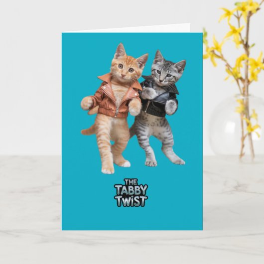 Carte Tabby Twist (Fleur jaune)