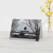 Carte Tabernacle et ciel gris neige - Martha's Vineyard (Fleur jaune)
