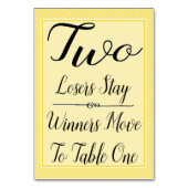 Carte Table Bunco #2 - Bande Jaune Élégante (Par défaut)