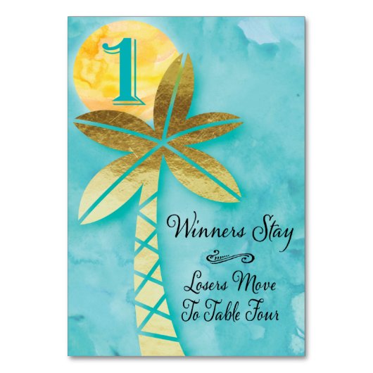 Carte Table Bunco Plage N° 1 À Quatre (Dos)