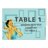 Carte Table Bunco Rétro Pour Le Tableau 1 (Devant Horizontal)