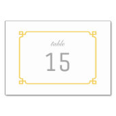 Carte table chic Jaune Déco (Dos)