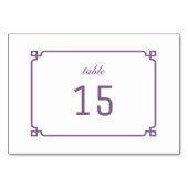 Carte table chic violet déco (Dos)