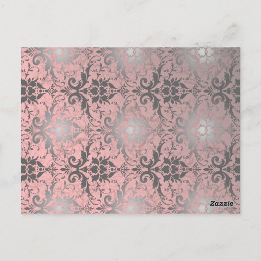 Carte table Damask Grunge rose (Dos)