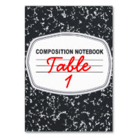 Carte table de Carnet de composition personnalisab