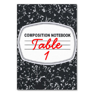 Carte table de Carnet de composition personnalisab