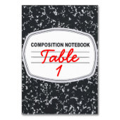 Carte table de Carnet de composition personnalisab (Dos)