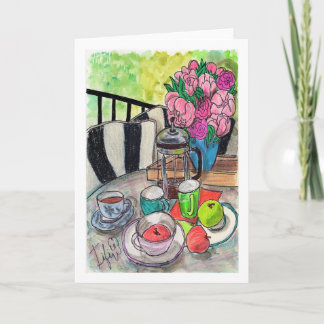 Carte Table de fête du café