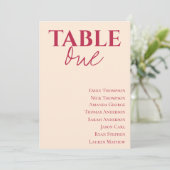 Carte Table de mariage contemporaine élégant Tableau de (Debout devant)