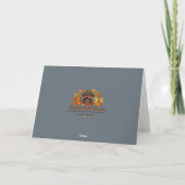 Carte Table de petit-déjeuner de Noël de chat confortabl (Dos)
