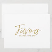 Carte "Table des cadeaux" Panneau de mariage | Lettre do (Devant / Derrière)