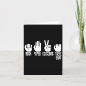 Carte Table des ciseaux de papier de roche de menuisiers (Devant)