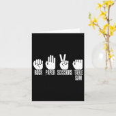 Carte Table des ciseaux de papier de roche des charpenti (Fleur jaune)