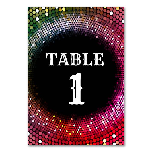 Carte table Disco Party (Dos)