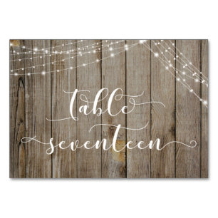Carte Table Dix-Sept Bois Patiné Brun & Lumières