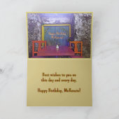 CARTE TABLE ET CHAISES RUSTIQUES/JOLIE ANNIVERSAIRE/PERS (Intérieur)