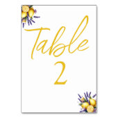 Carte table Lavande citron (Par défaut)