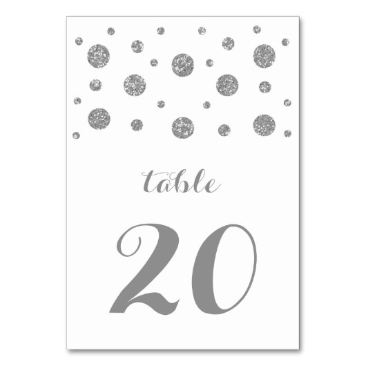 Carte table Mariage Confetti Parties scintillant a (Dos)