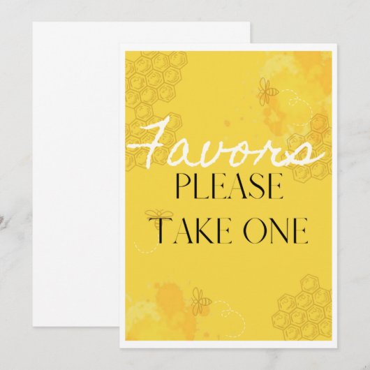 Carte table Oh Babee Favor (Devant / Derrière)