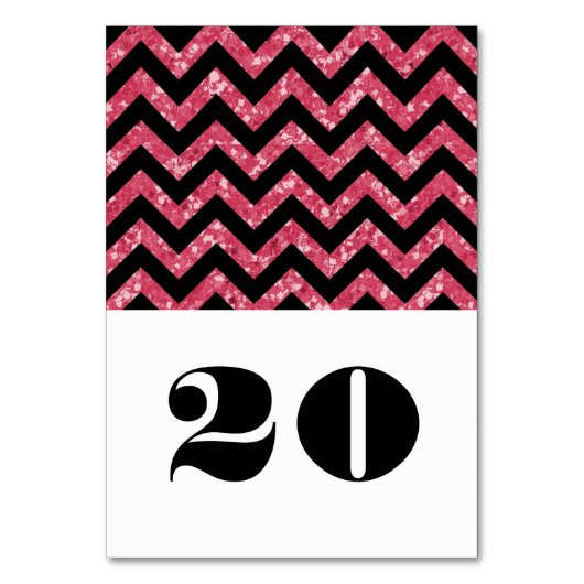 Carte table Parties scintillant Chevron rose (Par défaut)