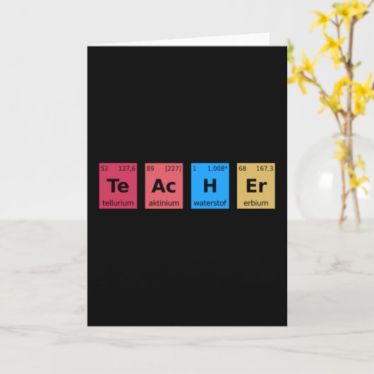 Carte Table périodique de l'enseignant (Fleur jaune)