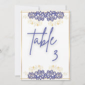 Carte table plat baby shower violet (Devant)