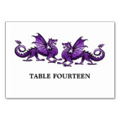Carte table Purple Elegant Dragons (Dos)