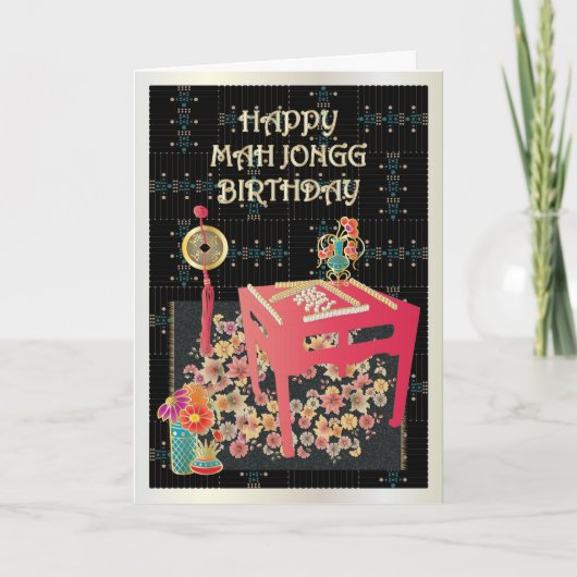 Carte Table Rouge Mah Jongg (Devant)