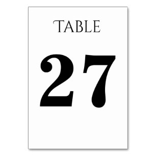 Carte table simple et personnalisable