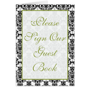 Carte table verte, blanche et noire Damas