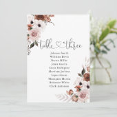 Carte Tableau 1 Tableau des sièges - Flore de soie (Debout devant)