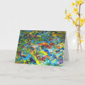 Carte Tableau Abstrait de Julia Morrill (Fleur jaune)